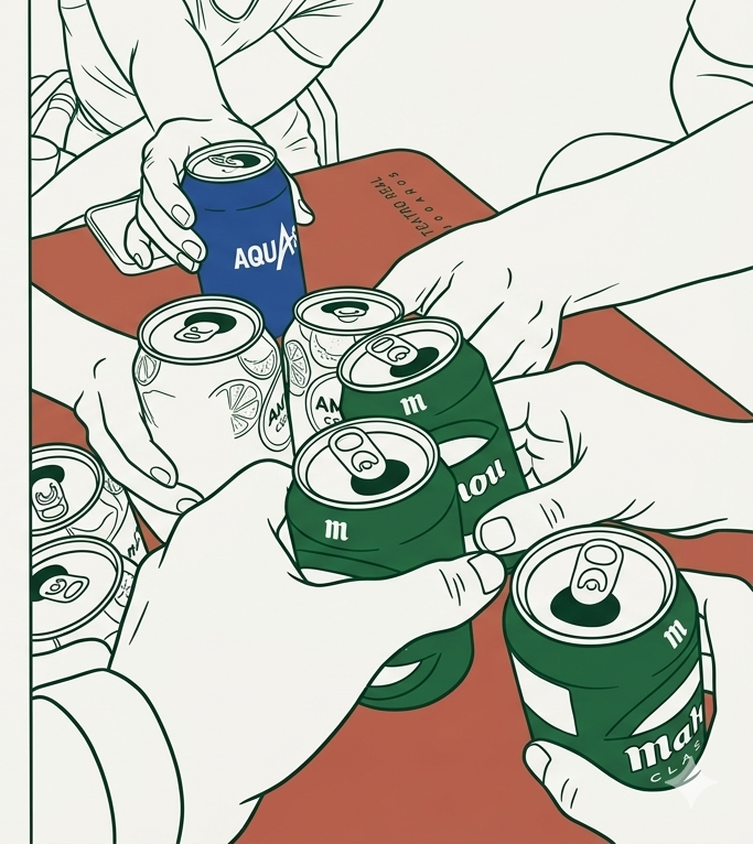 COMMON players celebrating with drinks