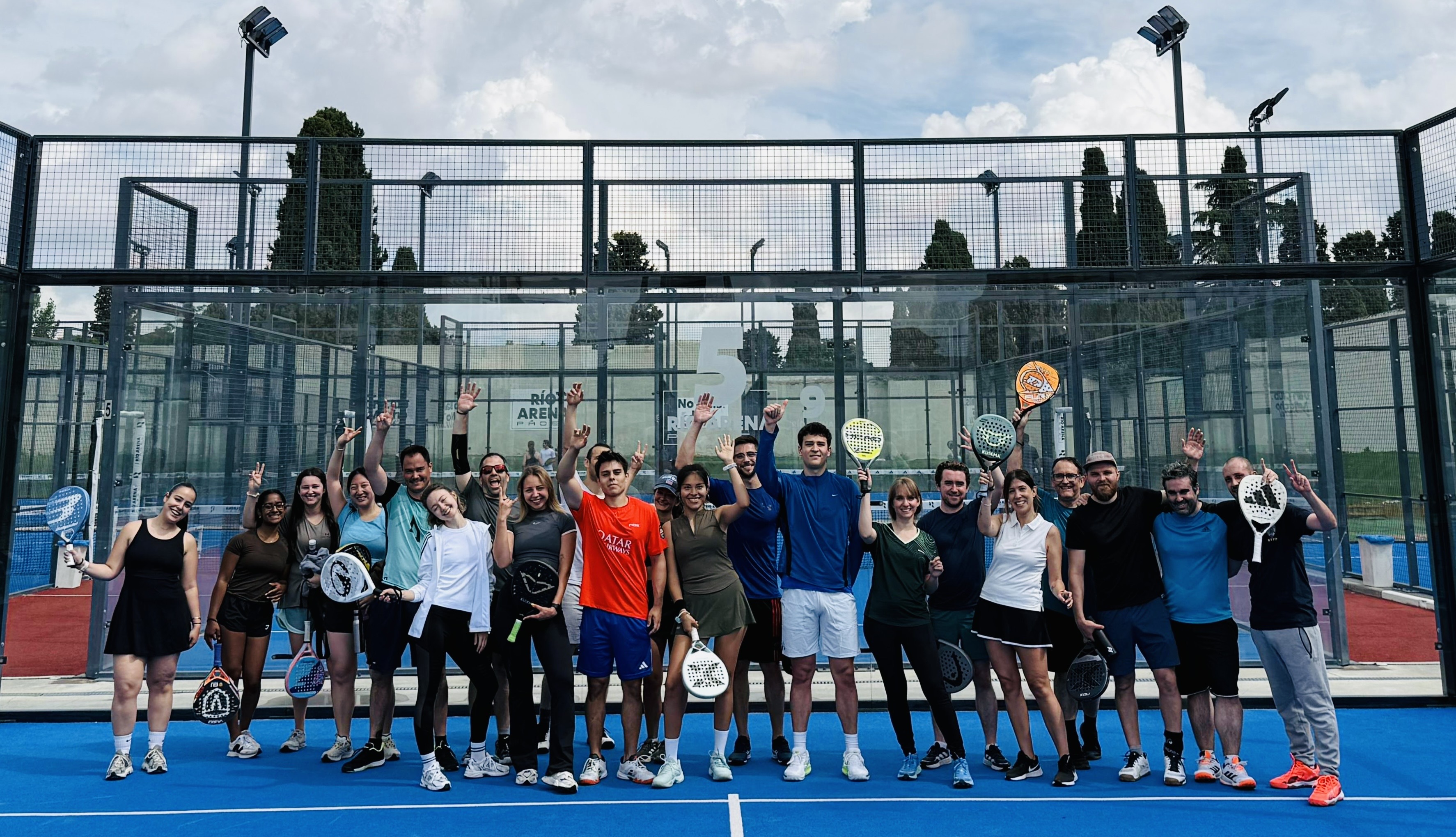 COMMON players together after a padel session
